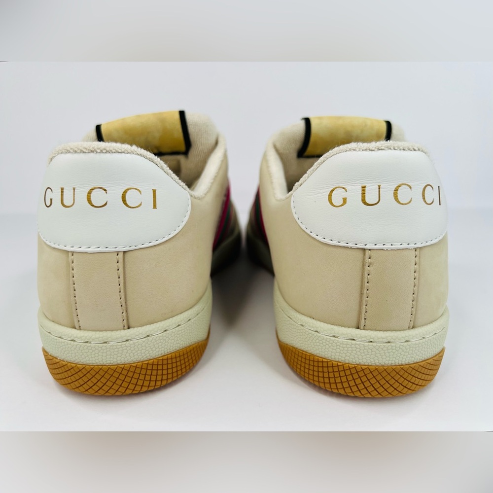 Gucci Screener Ace Women's GG Sylvie Web Enamel Logo Supreme Sneakers EU 41 - Picture 5 of 12